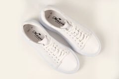 Massa Hakiki Deri Beyaz Sneakers