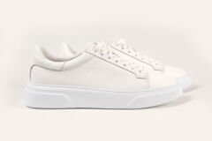 Massa Hakiki Deri Beyaz Sneakers