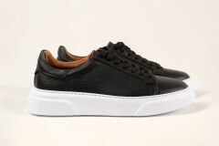 Massa Hakiki Deri Siyah Sneakers