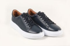 Massa Hakiki Deri Lacivert Sneakers