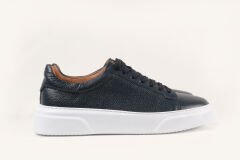 Massa Hakiki Deri Lacivert Sneakers