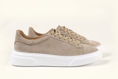 Massa Hakiki Suede Deri Bej Sneakers