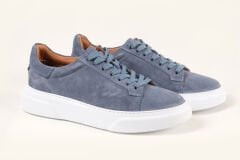 Massa Hakiki Suede Deri Mavi Sneakers