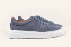 Massa Hakiki Suede Deri Mavi Sneakers