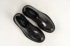 Massa Hakiki Deri Siyah Klasik Ayakkabı