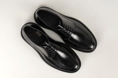 Massa Hakiki Deri Siyah Klasik Ayakkabı