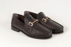 Massa Hakiki Deri Kahve Makosen Ayakkabı