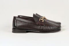 Massa Hakiki Deri Kahve Makosen Ayakkabı