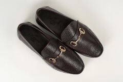 Massa Hakiki Deri Kahve Makosen Ayakkabı