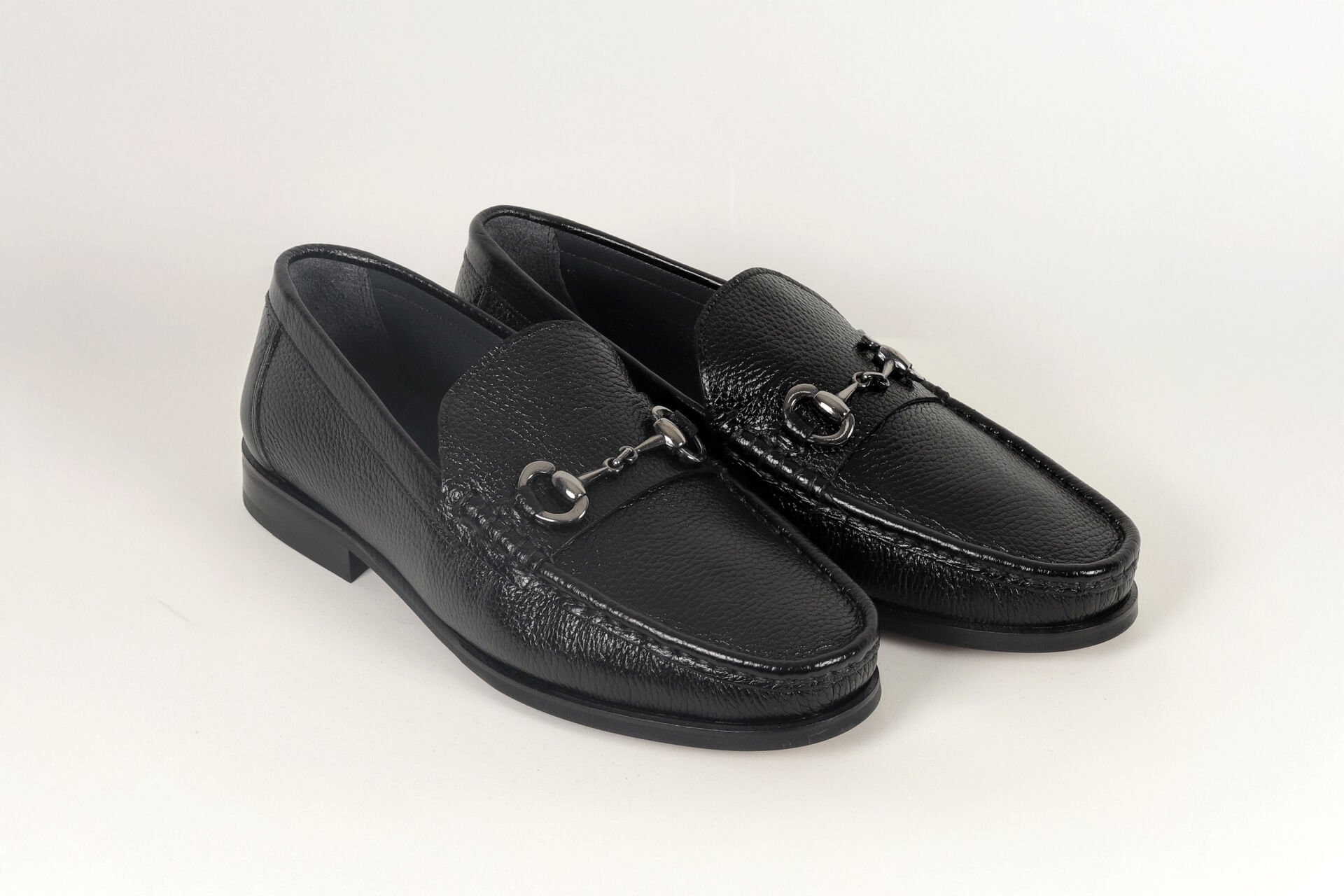 Massa Hakiki Deri Siyah Makosen Ayakkabı