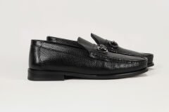 Massa Hakiki Deri Siyah Makosen Ayakkabı