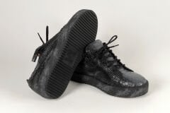 Massa Hakiki Deri Siyah Sneakers