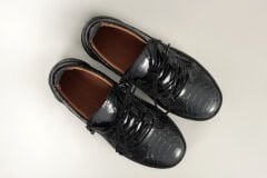 Massa Hakiki Deri Siyah Sneakers