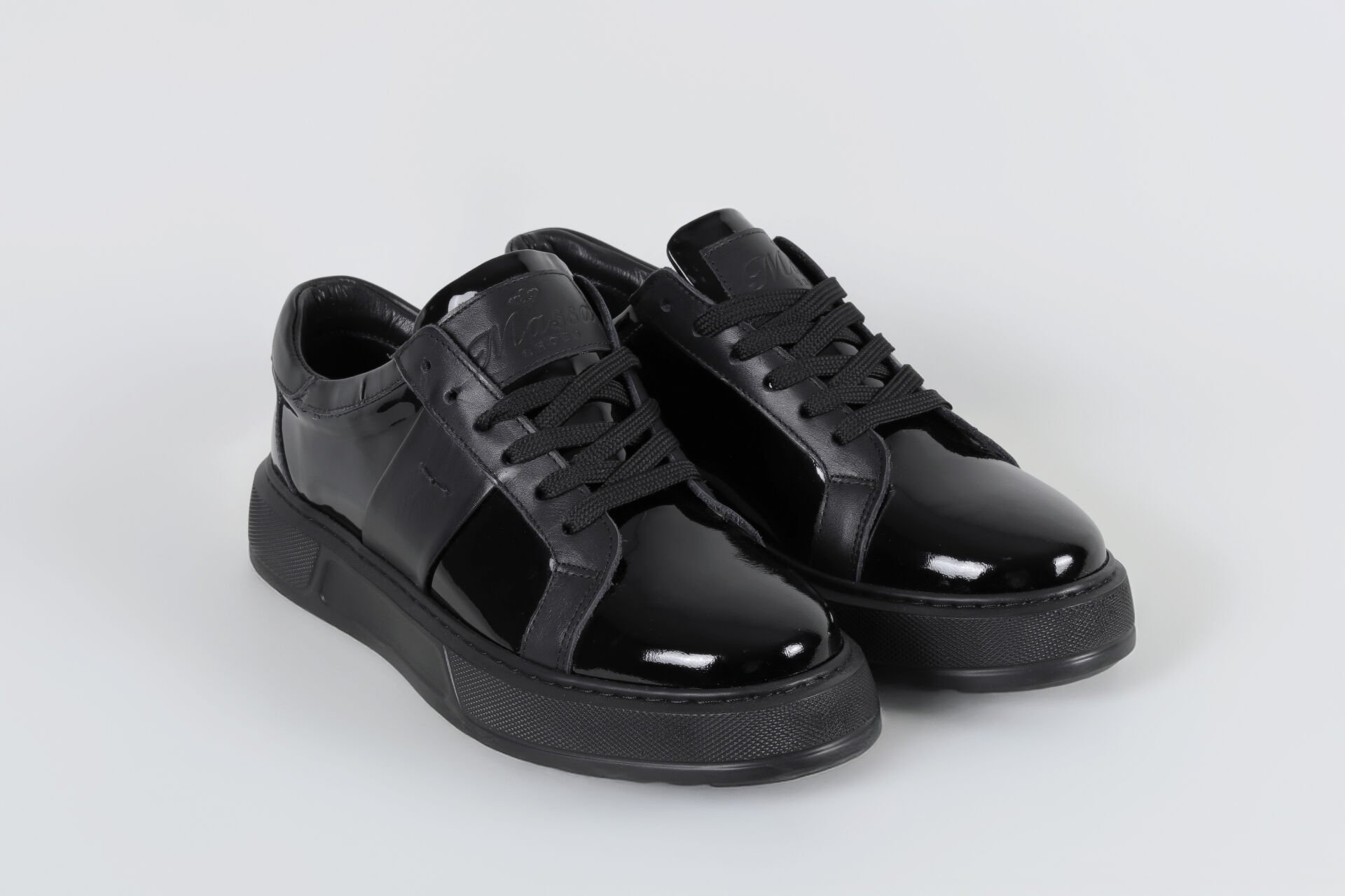 Massa Hakiki Deri Siyah Sneakers