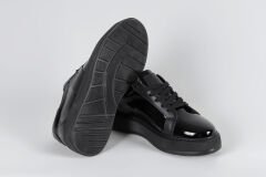 Massa Hakiki Deri Siyah Sneakers