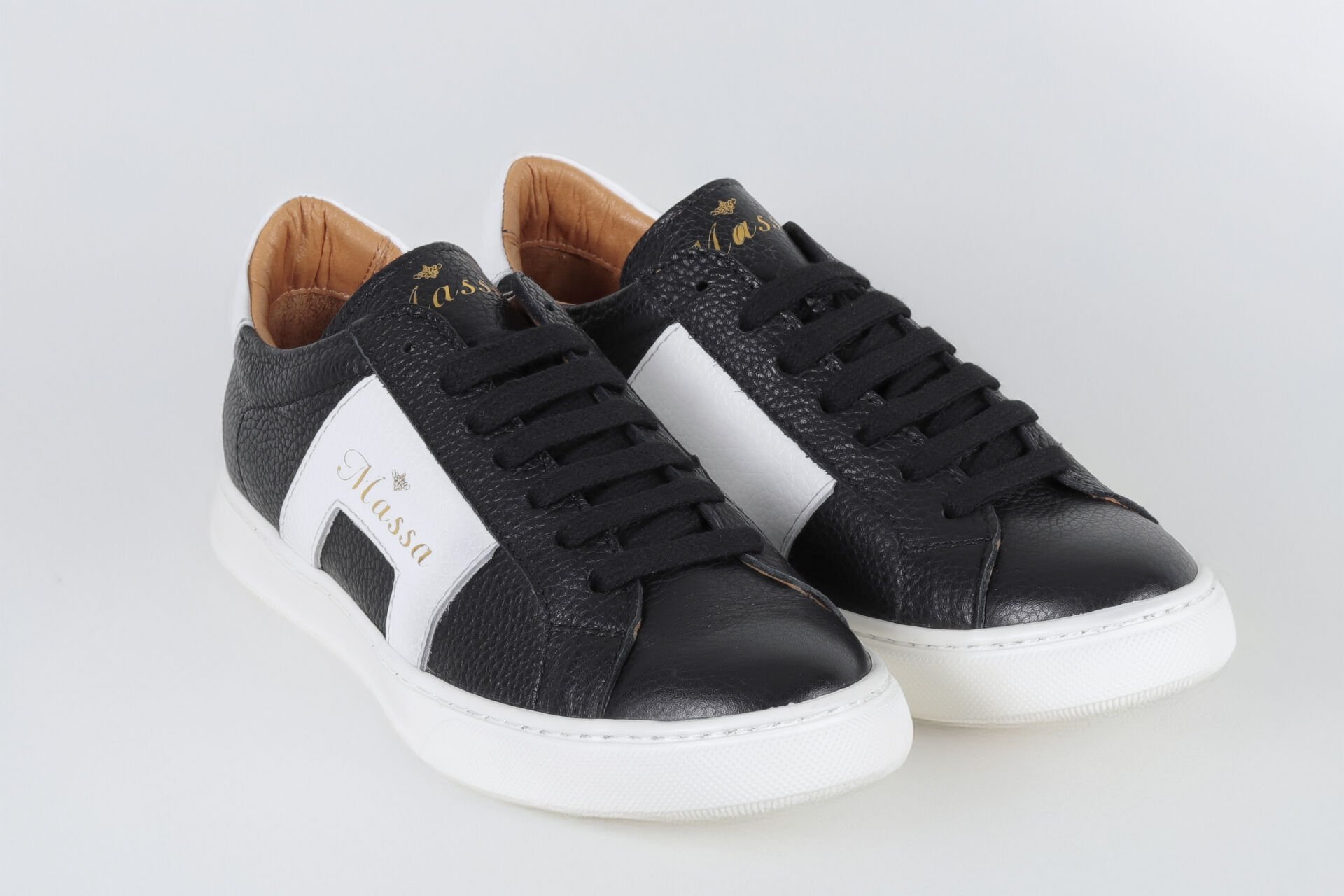 Massa Hakiki Deri Siyah Sneakers