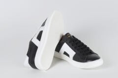 Massa Hakiki Deri Siyah Sneakers