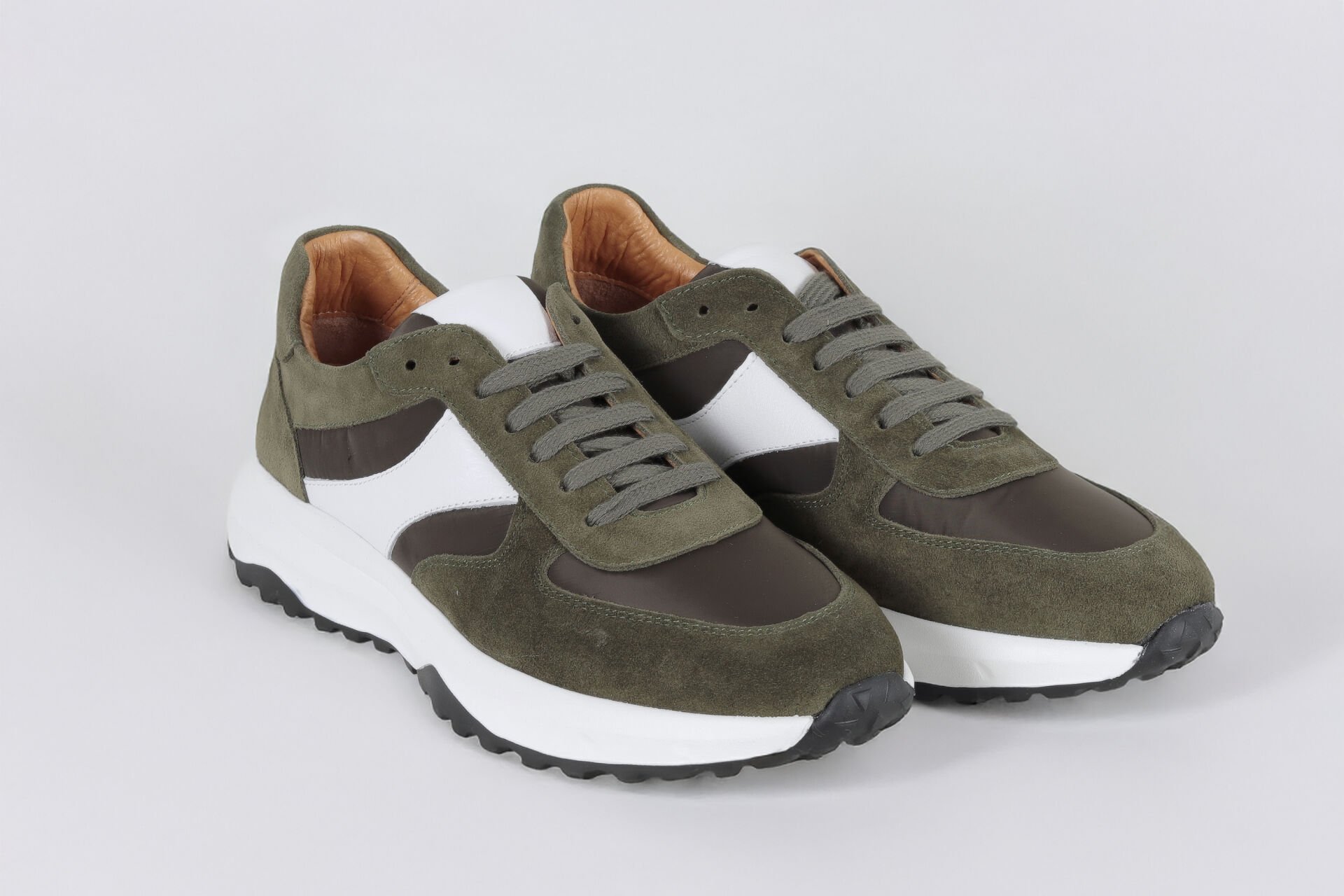 Massa Hakiki Süet Deri Yeşil Sneakers