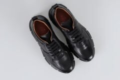 Massa Hakiki Deri Siyah Sneakers