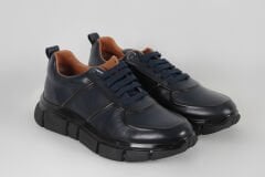 Massa Hakiki Deri Lacivert Sneakers