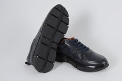 Massa Hakiki Deri Lacivert Sneakers