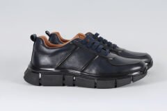 Massa Hakiki Deri Lacivert Sneakers