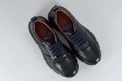 Massa Hakiki Deri Lacivert Sneakers