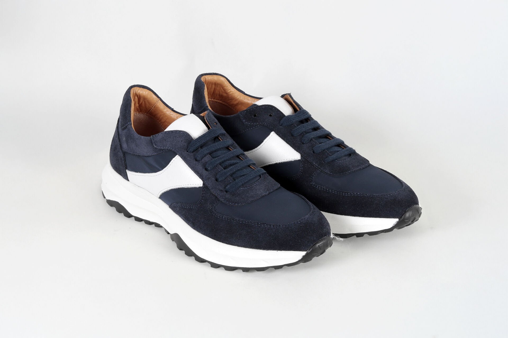 Massa Hakiki Süet Deri Lacivert Sneakers