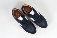 Massa Hakiki Süet Deri Lacivert Sneakers